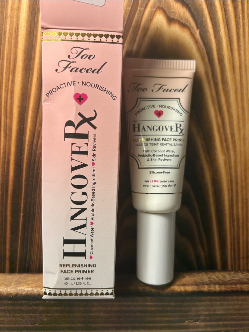 Too Faced Hangover Replenishing Face Primer - Light Pink & White Packaging